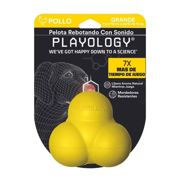 Playology Bola de rebote con aroma a pollo tamaño grande