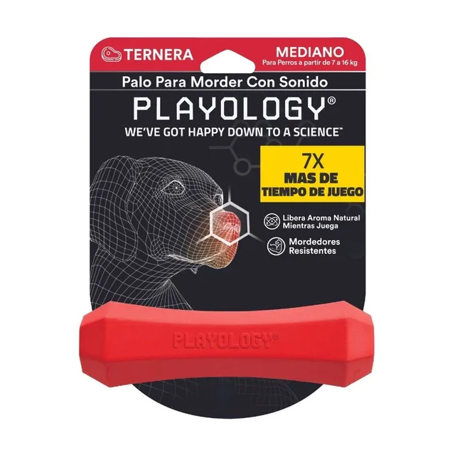 Playology Palo para masticar con aroma a carne Talla M
