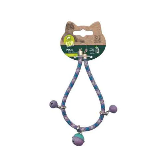 Pixie Cat Eco Collar Gato Lila Y Verde