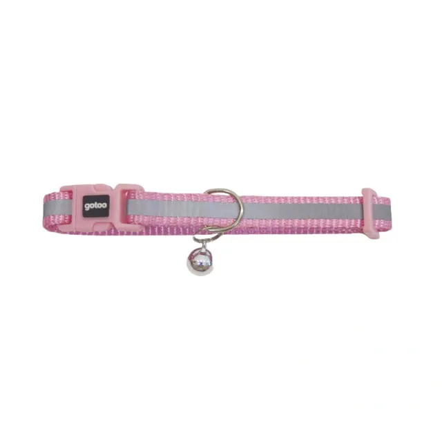 Gotoo! Collar Premium Reflectante Para Gato Rosado 1*20-30Cm