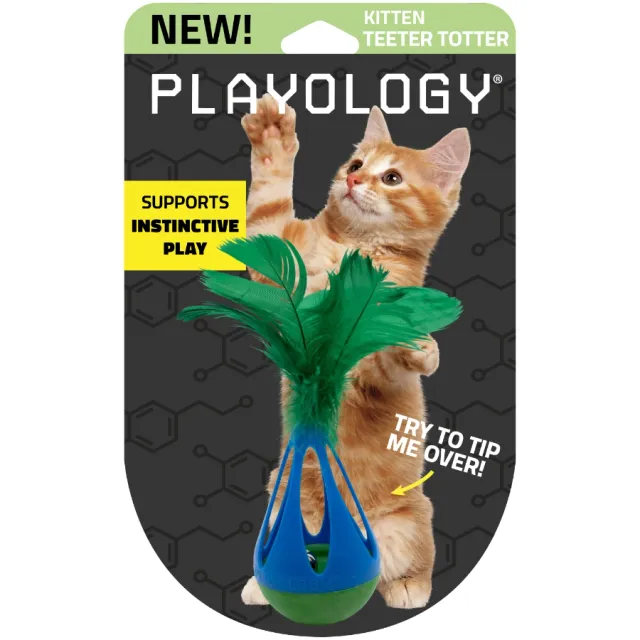 Playology Cat Teeter Totter With Feather
