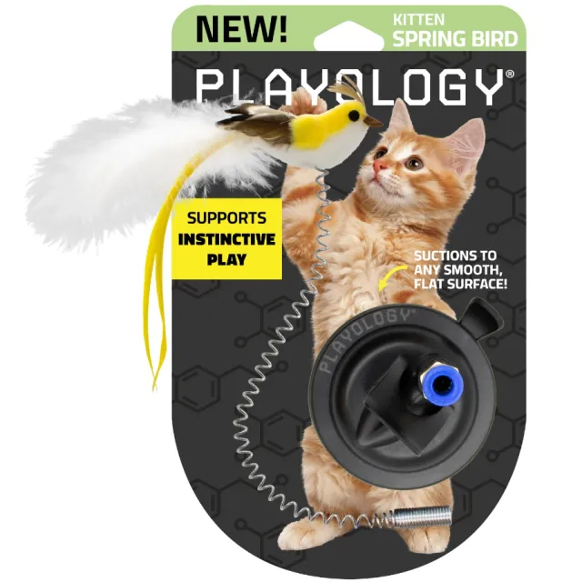 Playology Cat Suction Cup Spring Bird