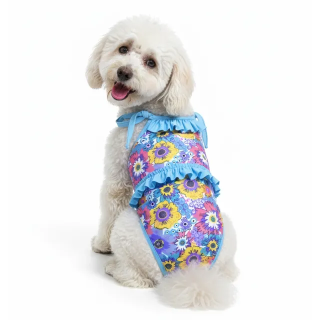 Lmb Traje De Baño Swimmer Paws Flores Talla 4