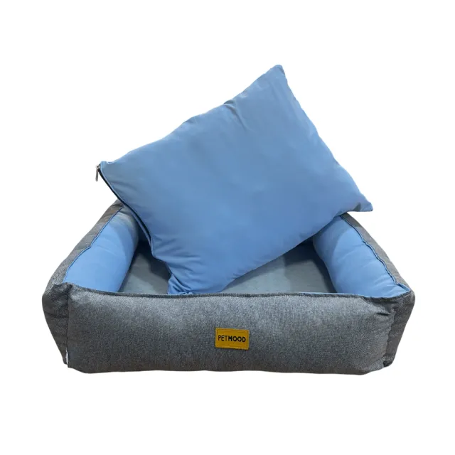 Sofa Cama De Verano Gris Y Celeste Talla S
