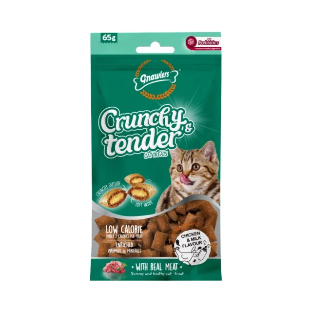 Gnawlers Crunchy & Tender Pollo & Leche 65 G