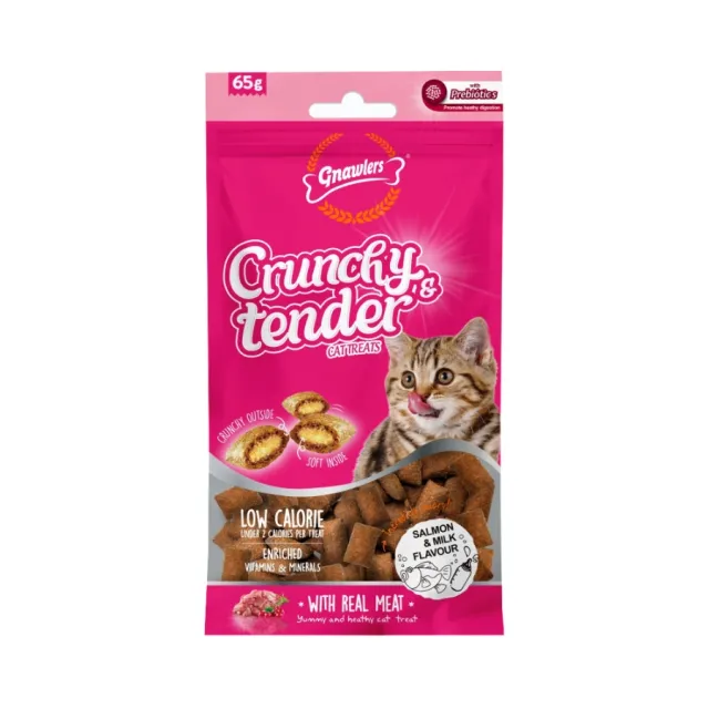 Gnawlers Crunchy & Tender Salmón & Leche 65 G
