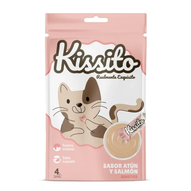 Kissito Cremosito Snack Cremoso Atún Y Salmón Bolsa 56Gr