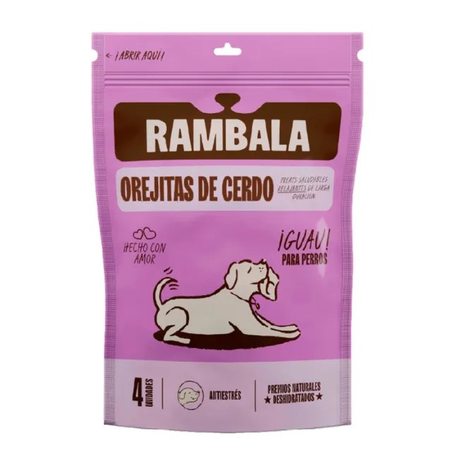 Rambala Treats Deshidratados Orejitas De Cerdo (4 Unidades)