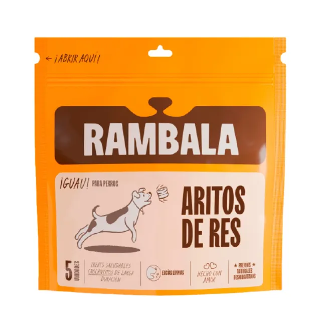 Rambala Treats Deshidratados Aritos De Res (5 Unidades)