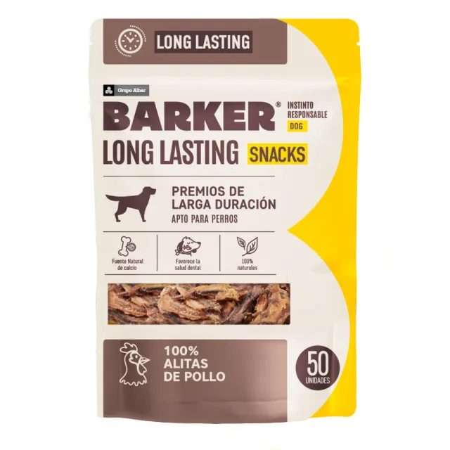Barker Long Lasting Snacks Alitas De Pollo (50 Unidades)