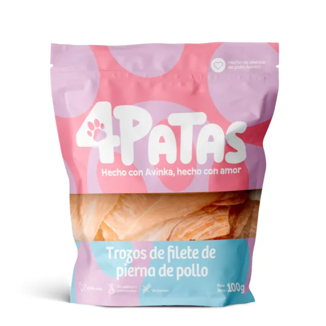 4 Patas Trozos De Filete Pierna Pollo 100Gr