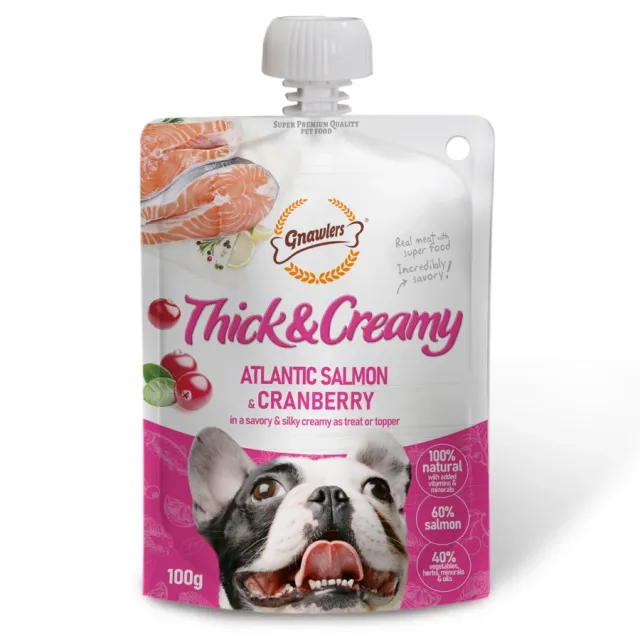 Gnawlers Thick & Creamy Salmon Y Arandanos Rojos (100 Gr)