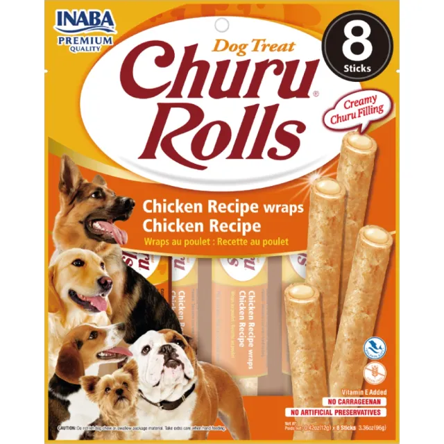 Churu Rolls Para Perros Pollo 8 Unidades