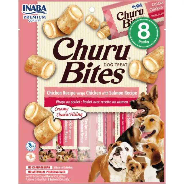 Churu Rolls Para Perros Pollo Con Salmon 8 Unidades