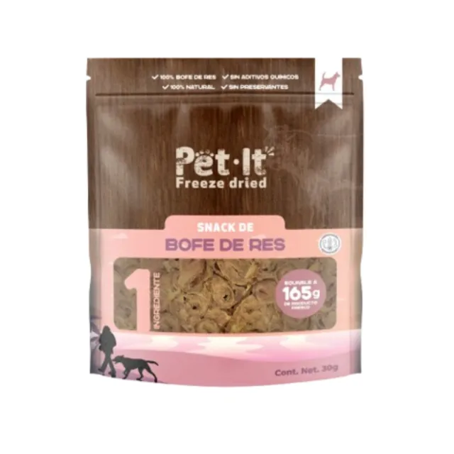 Pet It Snack Liofilizado Bofe De Res 30Gr