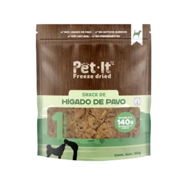 Pet It Snack Liofilizado Higado De Pavo 30Gr