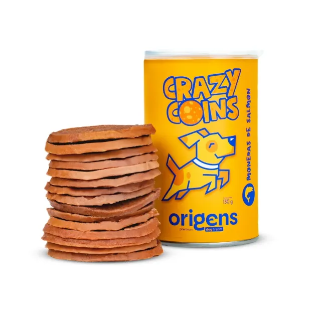 Snack Perros - Crazy Coins - Monedas De Salmon 130 Gr.