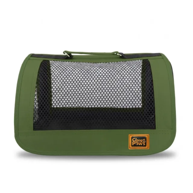 Claws & Paws Transportador De Tela Talla 2 Verde
