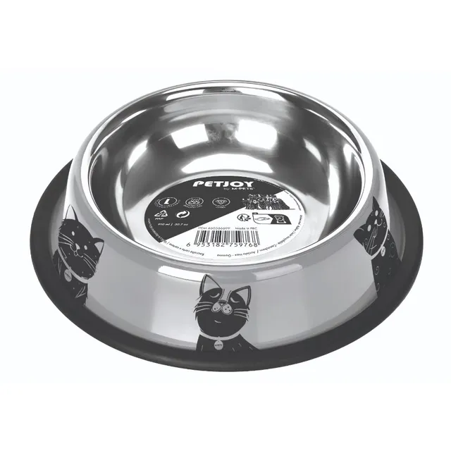 Petjoy Purrbowl Catfamily L Monochrome 910 Ml