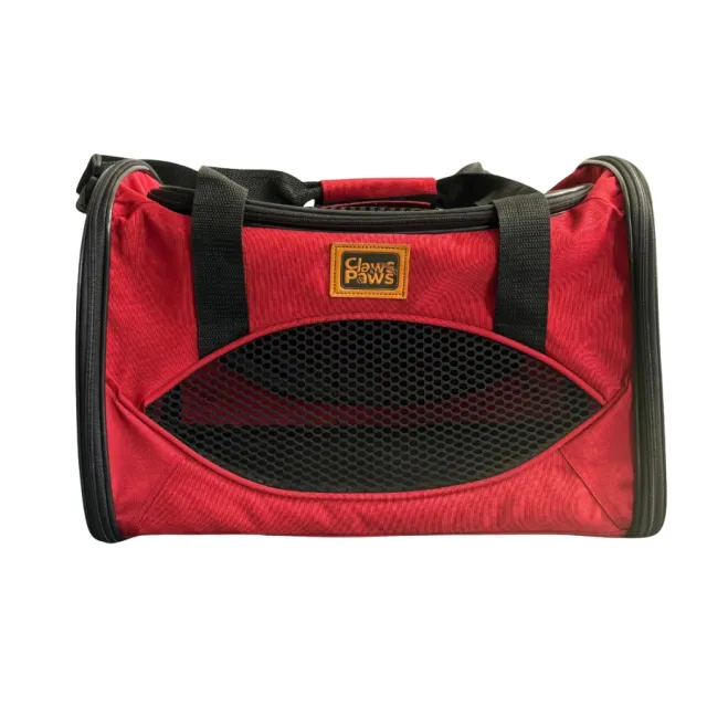 Claws & Paws Transportador Travel Rojo/Negro Talla S