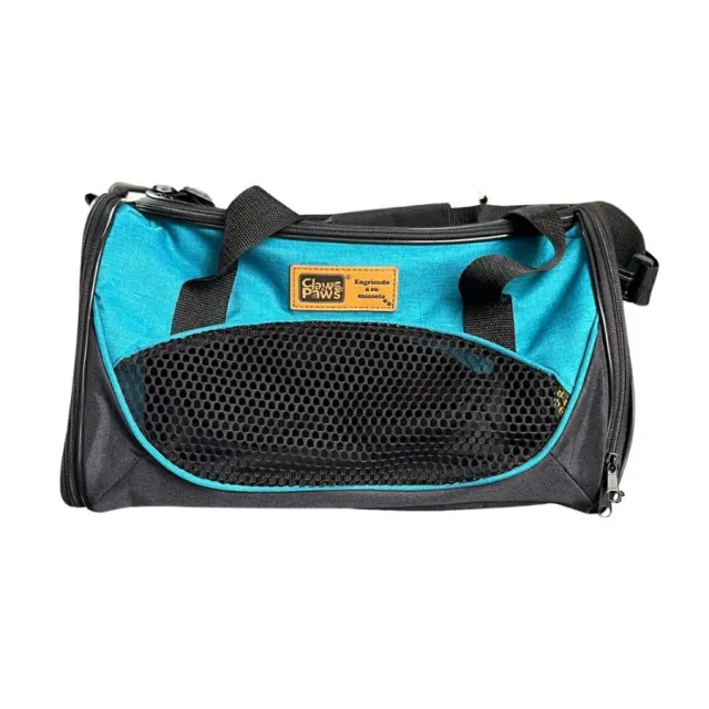 Claws & Paws Transportador Travel Turquesa/Negro Talla M