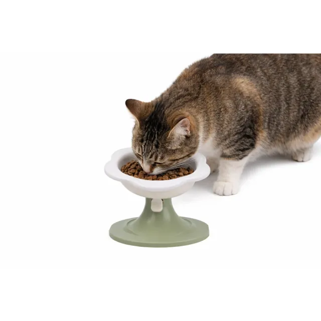 Tazón Cerámico Para Gato Leeby Con Forma De Flor 400 Ml