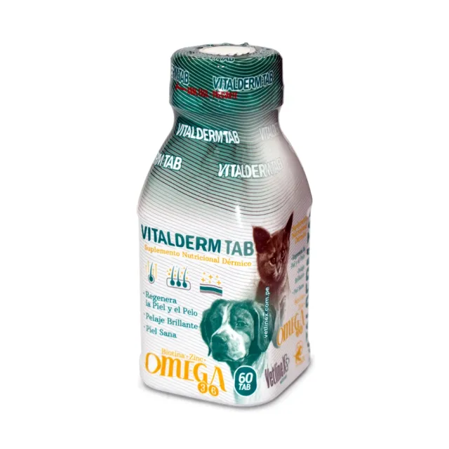 Vitaldermtab Perro,Gato Frasco (60Tab)