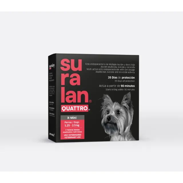 Suralan Quattro X-Mini Antiparasitario 4 Tabs